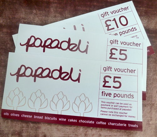 Foodie voucher for Papadeli gift i