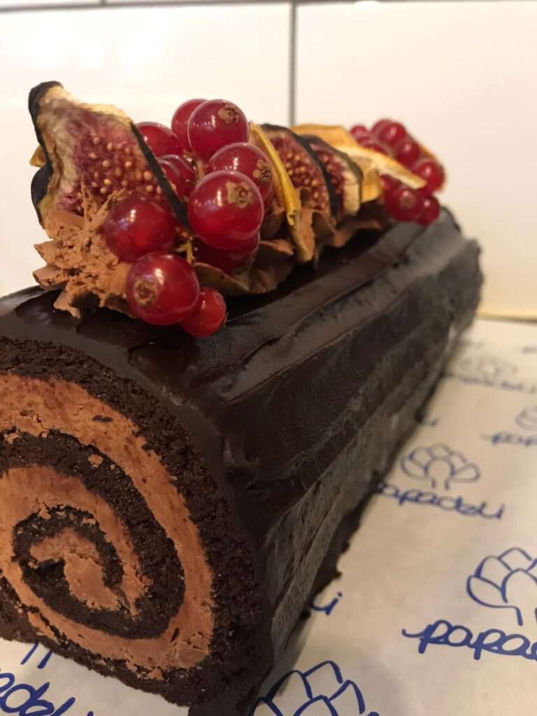 Chocolate Yule log Bristol